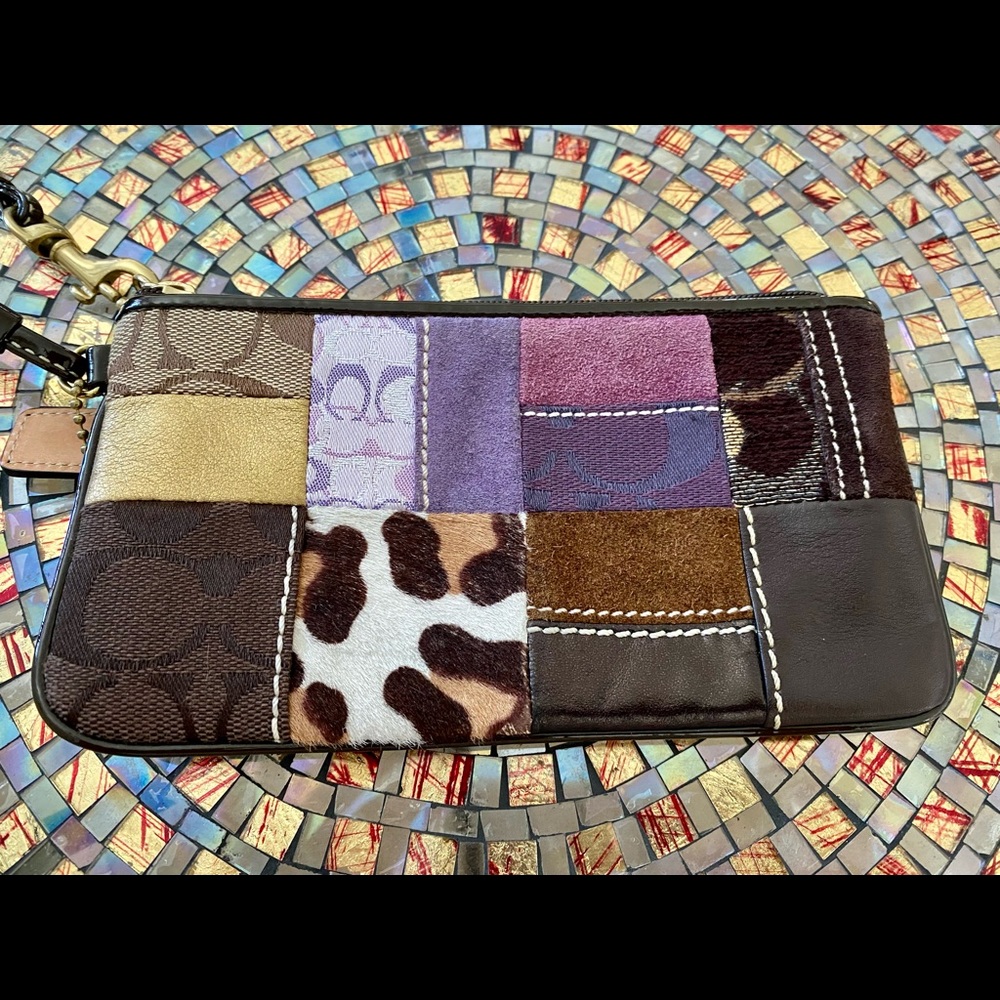 Coach, Patchwork Multi Material Wristlet - image 4